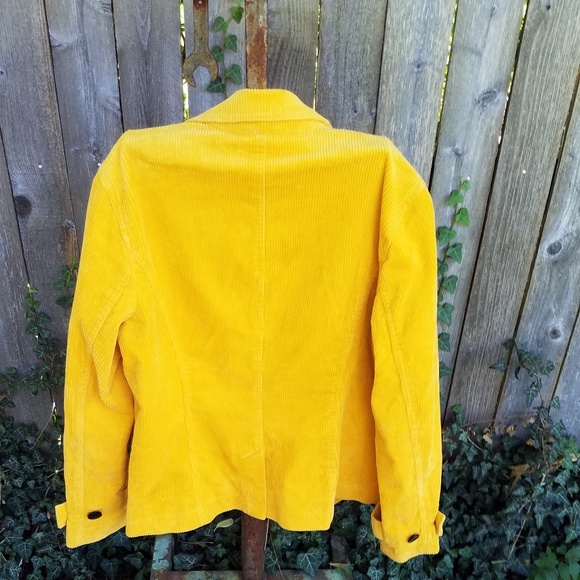 Liz Claiborne Jackets & Coats Mustard Yellow Corduroy Jacket Poshmark